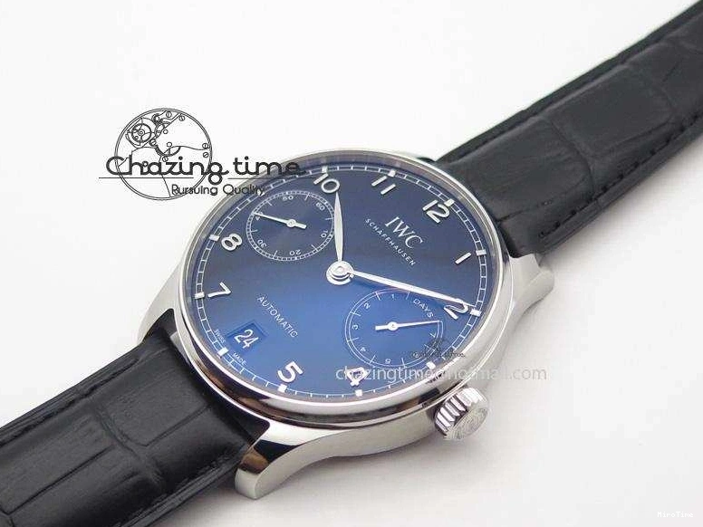 MIROTIME 0205 Practical Portuguese Real PR IW500109 ZF 1:1 Best Edition Black Dial On Black Leather Strap A52010 V 7308